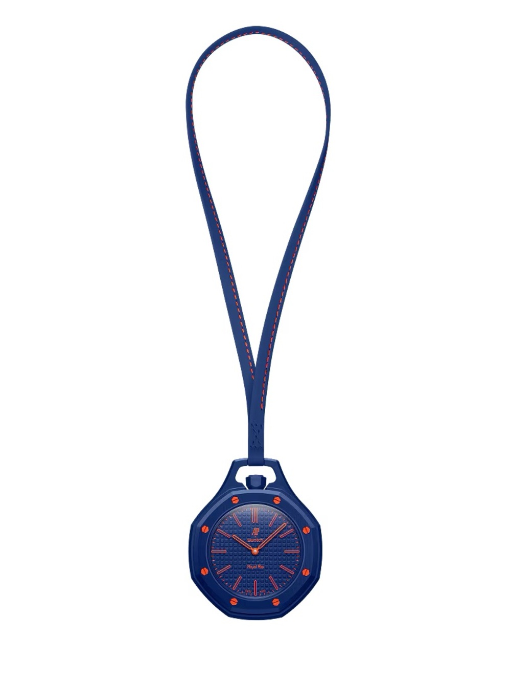 Audemars Piguet x Swatch Royal Pop blue orange Pendant Watch ORENJI HACHI AP - Picture 2 of 6